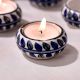 Modern Adorning Tea Light Holder Made of Ceramic in Set of 4